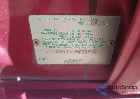 2004 Subaru Forester 2.5Xs из США, поврежденный, VIN JF1SG65664H710313